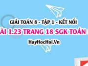 Bài 1.23 SGK Toán 8 tập 1 Kết nối tri thức